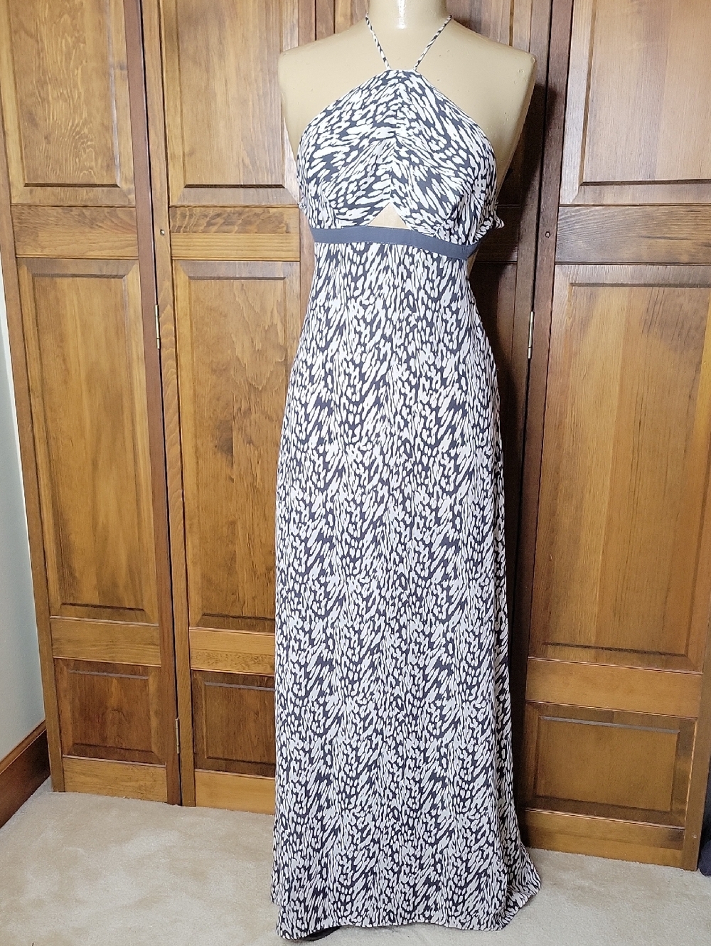 Tavik Kennington Print Halter Maxi Dress Sz XS